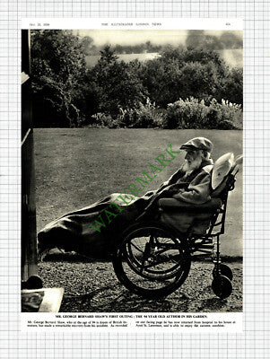 Mr George Bernard Shaw Author Ayot St Lawrence  - 1950 2-Part Cutting