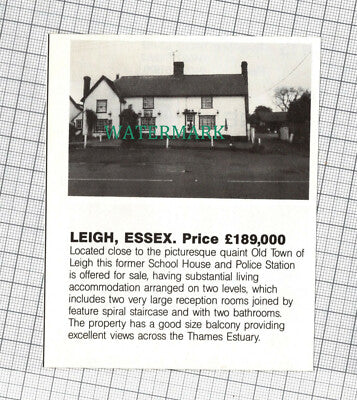 C1563) Leigh Essex School House Sale Advert - 1987 Clip