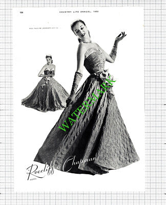 Roecliff & Chapman Pauline Johnson / Yardley Powder Advert - 1950 Cutting