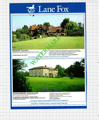 Folkestone Kent  Lyndon Manor Holyport  Bledlow Ridge  Sale Advert -1991 Cutting