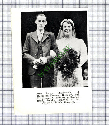 Laura Rushworth Guiseley George Fielding Walter Stead Horsforth - 1937 Cutting