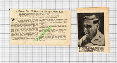 Private William Reilly Newcastle Upon Tyne Cos WW2  - 1943 2-Part Cutting