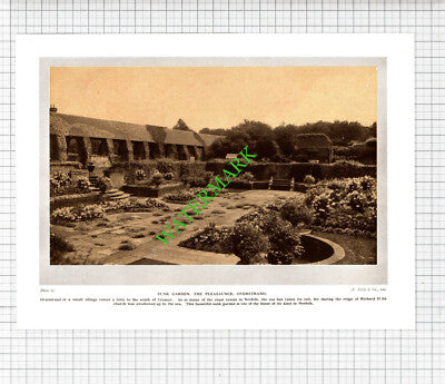 Sunk Garden The Pleasaunce Overstrand Norfolk / Cromer - 1920s Cutting / Print