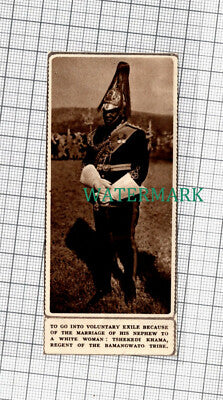 C887) Tshekedi Khama Bamangwato Tribe Voluntary Exile - 1949 Cutting