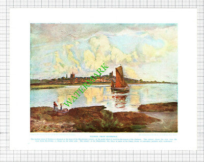 Maldon Essex From Heybridge Burleigh Bruhl  - 1920's Print