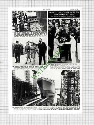 Launch EDINBURGH CASTLE Ship Harland and Wolff Belfast Tom Smyth Rebbeck -1947