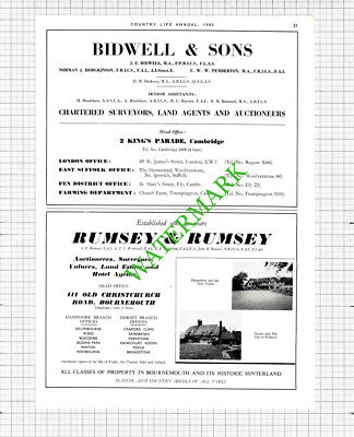 Hampton & Sons Estate Agents London / Bidwell Cambridge Rumsey - 1950 Cutting