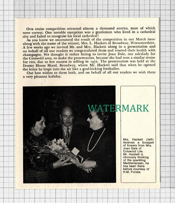 C2795) Mrs L Hackett Broadway Worcestershire Joan Dale Cruise - 1973 Clip