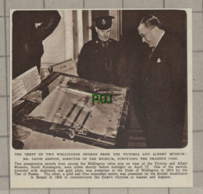 C1408) Victoria & Albert Museum Theft Wellington Swords Leigh Ashton - 1948 Clip
