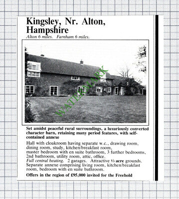 Kingsley Nr Alton Hampshire House Sale Advert - 1981 Cutting