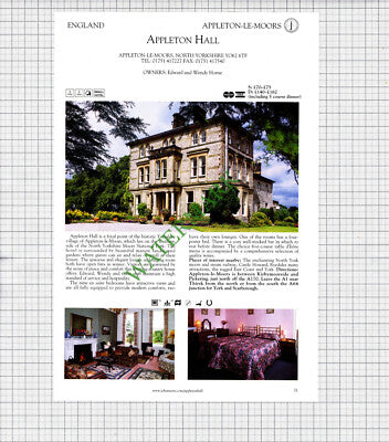 Appleton Hall Appleton-le-Moors Edward Horne /  Burpham Hotel George Walker 2001