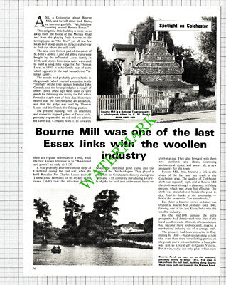 Bourne Mill Colchester Essex Tom Dimmick Duncan Kirkby - 1976 Article