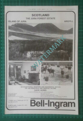 X703) The Jura Forest Estate Island Of Jura Sale Advert - 1981 Clip