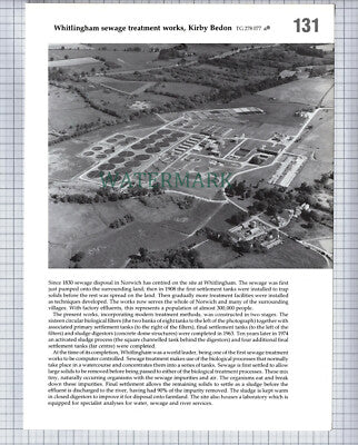 (8644) Whitlingham Sewage Kirby Bedon / Gas Terminal Bacton1980s Print / Cutting