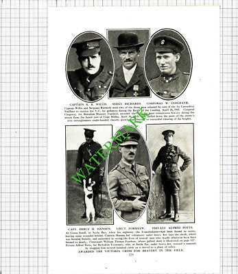 Cpl W Cosgrave 1st Munster Fusiliers Percy Hansen  Alfred Potts - 1916 Cutting