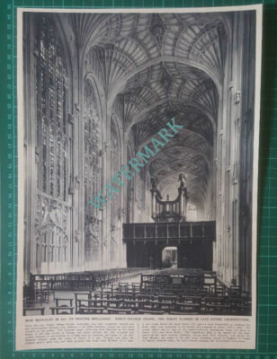 (X436) King's College Chapel Cambridge - 1948 Clip