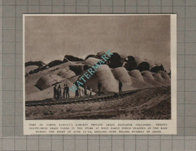 C3210) North Dakota Grain Elevator Collapse West Fargo - 1955 Clip