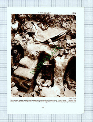 9166)  Border Regiment Thiepval Wood World War One - 1930s Cutting / Print