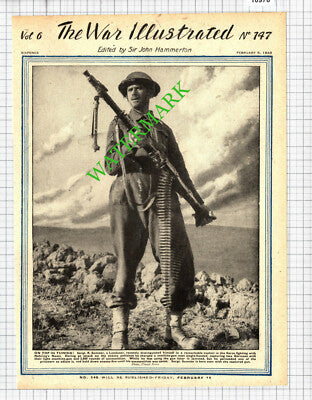 Sergt R Sumner London Tunisia WW2 - 1943 Cutting