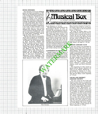 Peter Donohoe Pianist - 1984  Cutting