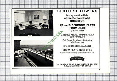 C1348) Bedford Towers Bedford Hotel Brighton Sussex - 1968 Cutting