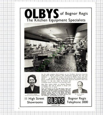 9411) Olbys Of Bognor Regis Valerie Webb Mr KG Barker - 1965 Cutting