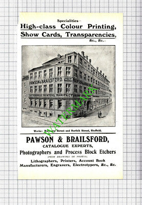 Pawson & Brailsford Sheffield / James Bramah Small Advert - 1907 Cutting