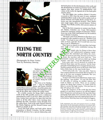 Sheldon Luck Punch Dickens British Columbia Canada Pilots - 1977 Article