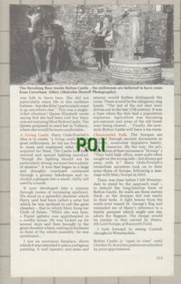 C1039) Bolton Castle Harry Orde-Powlett - 1988 Article
