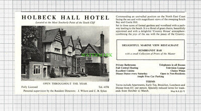 C2925) Holbeck Hall Hotel Scarborough Huntsman Chubb  Ye Olde Ivy House - 1969