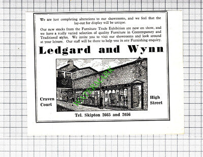 Ledgard and Wynn Craven Court Skipton Yorkshire Small Advert - 1962 Cutting