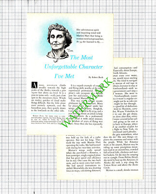 Marion Hart Robert Buck Airline Captain  -  1959 Small Article