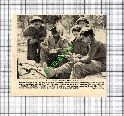 Major F G Delforce Royal Fusiliers St Lucia - 1944 Small Cutting