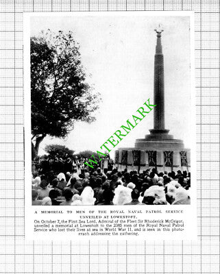 Royal Naval Patrol Service Memorial Lowestoft   -  1953 Small Cutting
