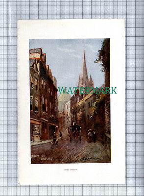 C4092) OXFORD Oriel Street -  SMALL c.1900 Book Print