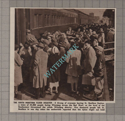 C3617) The South Manitoba Flood Disaster St Boniface Station - 1950 Clip