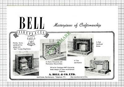 C4270) Bell Fireplaces  A Bell & Co Ltd Northampton Advert - 1948 Cutting