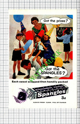Spangles Small Advert - 1957 Cutting