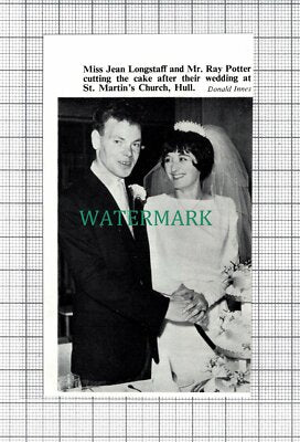 C3506) Miss Jean Longstaff Ray Potter Wedding St Martins Hull -1966 Clip SMALL