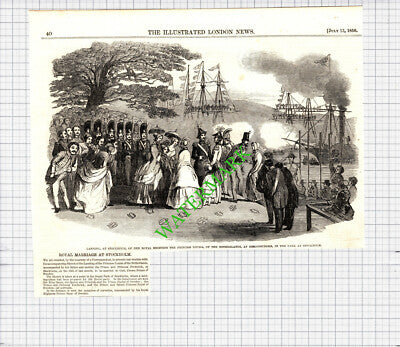 Princess Louisa Netherlands Royal Park of Stockholm Sweden   - 1850 Cutting