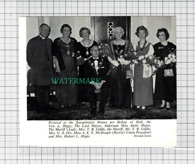 C3501) Soroptomists Dinner Hull Higgs Annie Major Liddle Orr McDougle 1966 Clip