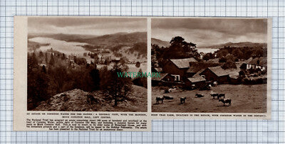 C5018) Coniston Water Monk Coniston Hall Boon Crag Farm - 1945 Clip