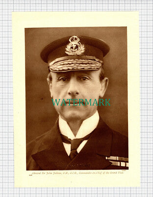X1004) Sir David Beatty / Sir John Jellicoe World War One ~ c.1918 Cutting