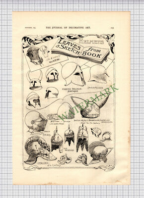 X528) Helmets - 1894 Print / Cutting