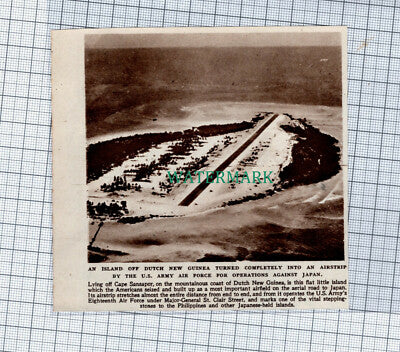 C4599) Dutch New Guinea Airstrip US Army Air Force Japan Sansapor ~ 1945 Clip