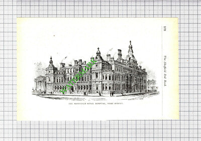 The Sheffield Royal Hospital West Street - 1907 Cutting