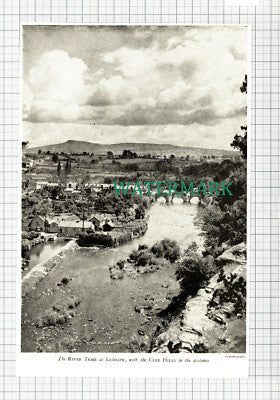 C5651) Ludlow River Teme Clee Hills - 1940s Cutting