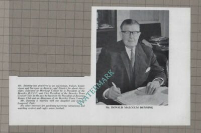 C3490) Mr Donald Malcolm Dunning Beverley Yorkshire - 1966 Clip