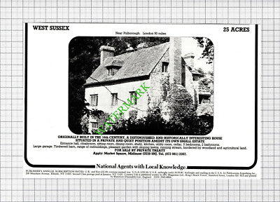 Pulborough Sussex House Sale Advert - 1980 Cutting