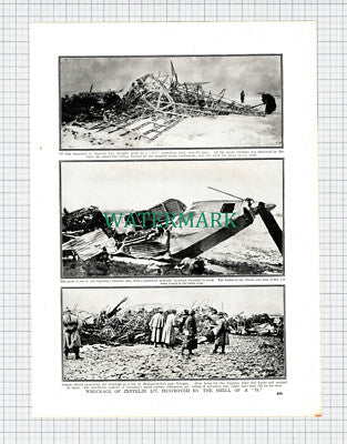 X757) Wreckage of Zeppelin L77 Destroyed By Shell Brabant le Roi Revigny - 1919
